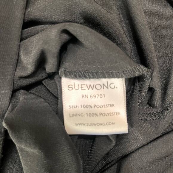 Suewong Black Cocktail/ Party Dress Sz 12 Beaded Sequence Scoop Back - Picture 6 of 6